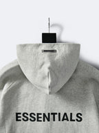 Weißer, unifarbener Reißverschluss-Hoodie aus Baumwolle – Herren