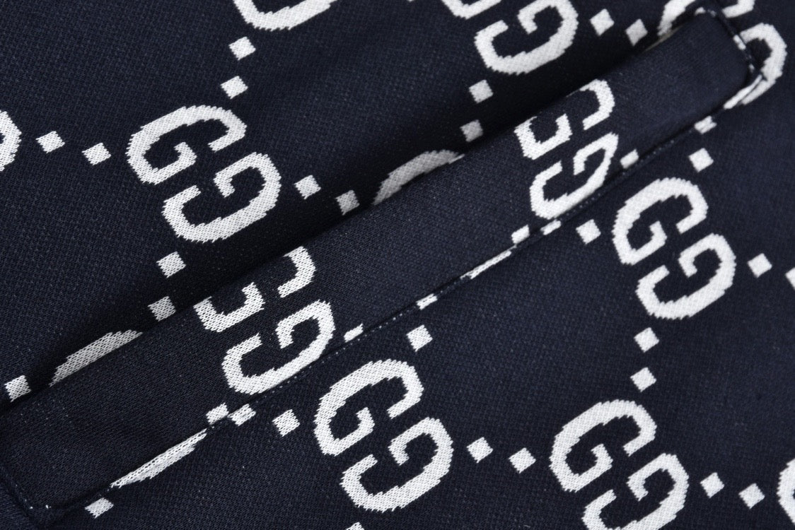 Navy Jersey Monogram Track - Men's