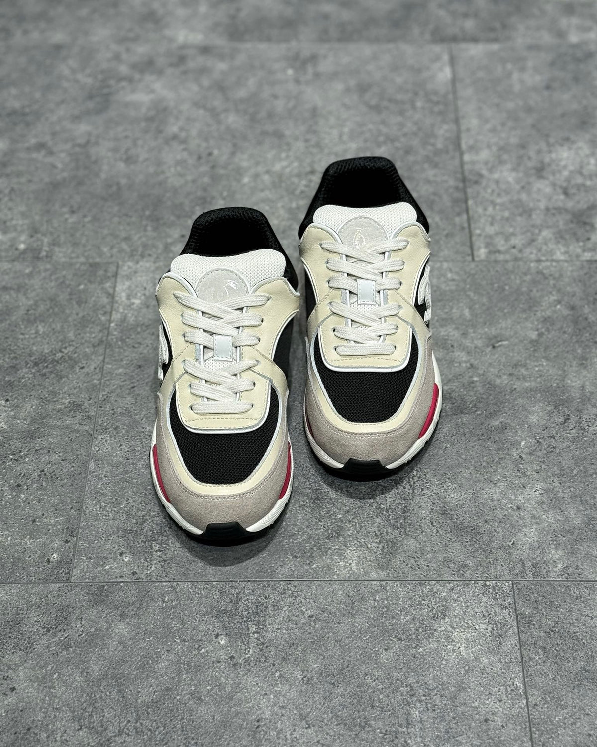 White Mesh Colourblock Chunky - Women's