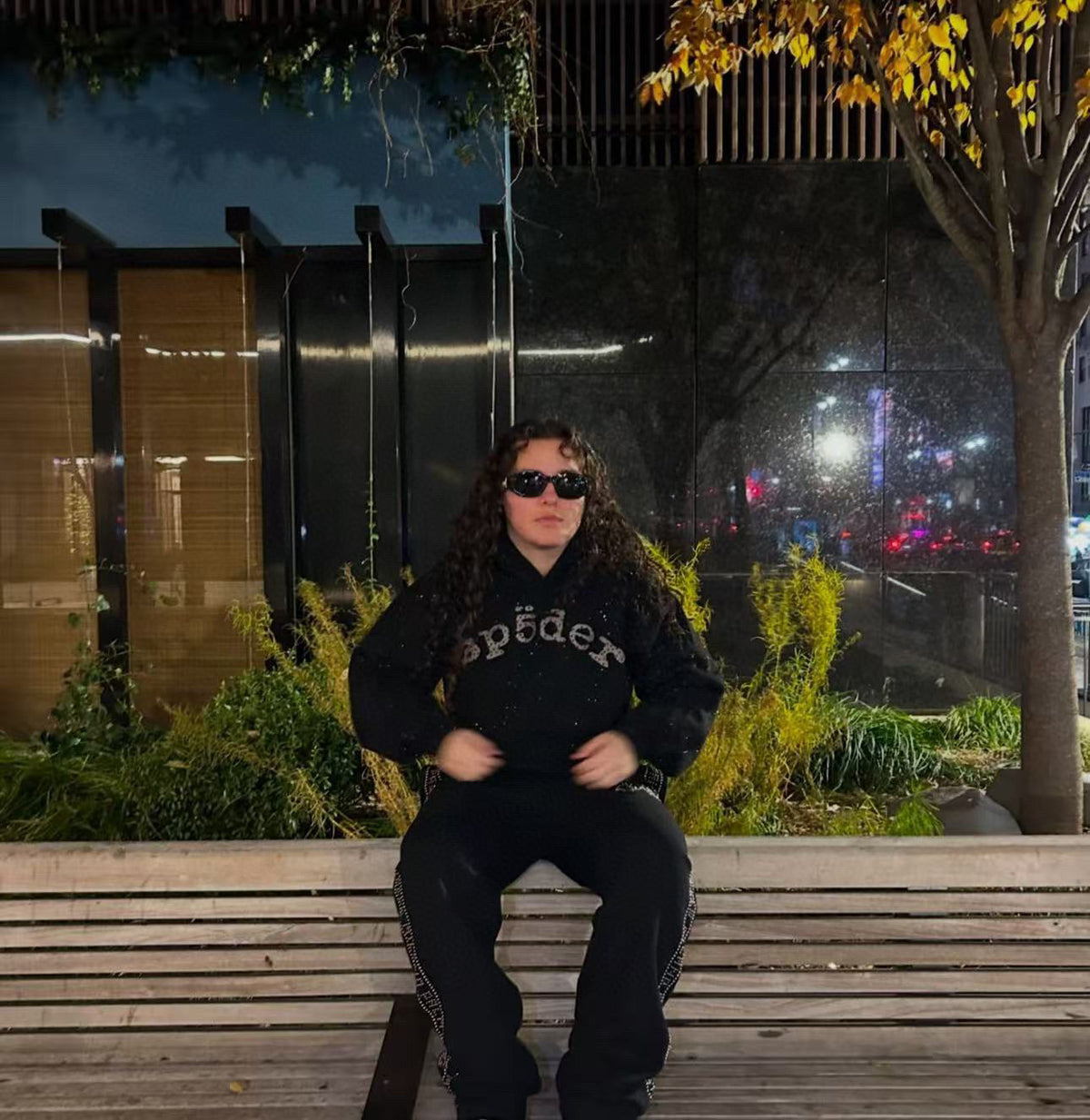 Black Cotton Embellished Pullover - Men's