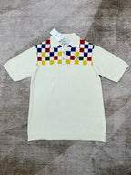 Poloshirt mit Schachbrettmuster - Herren