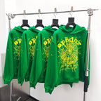 Green Cotton Web Print Pullover – Herren
