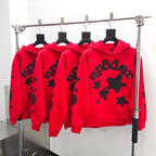 Roter Baumwollpullover mit Sternenprint – Herren