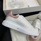 Oversized Pink Suede Tab Sneakers