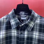 Navy Flannel Check Long-Sleeve - Men's