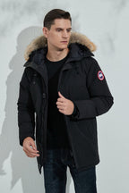 Black and Grey Parka - Men's