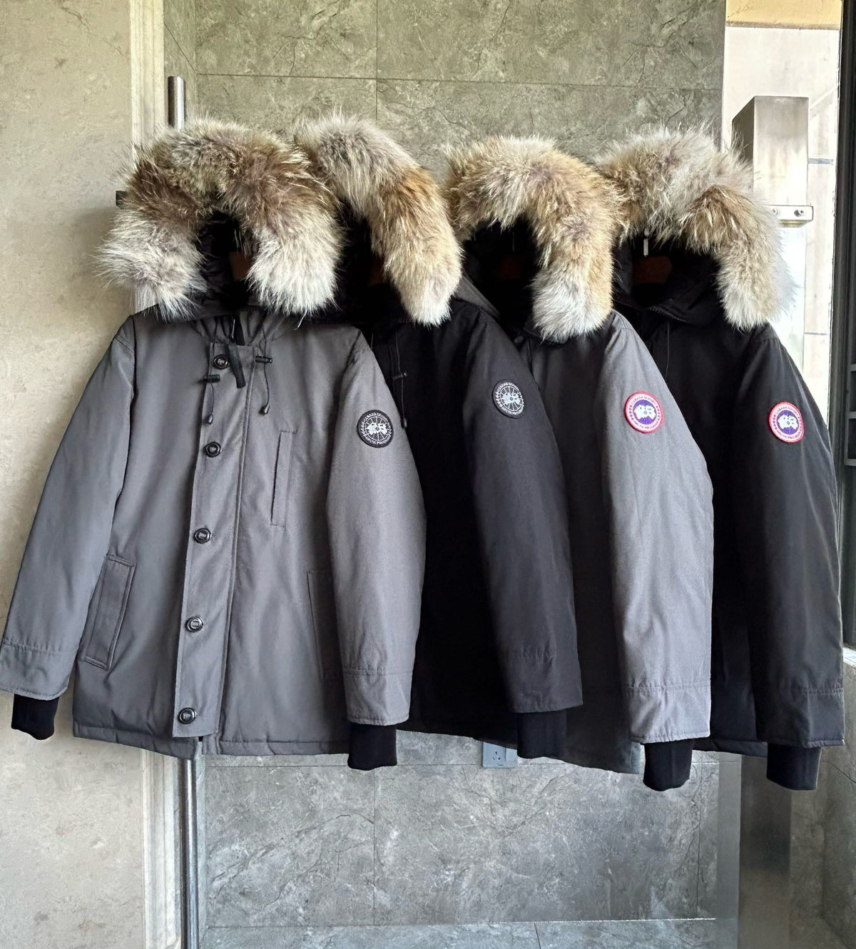Black and Grey Parka - Men's