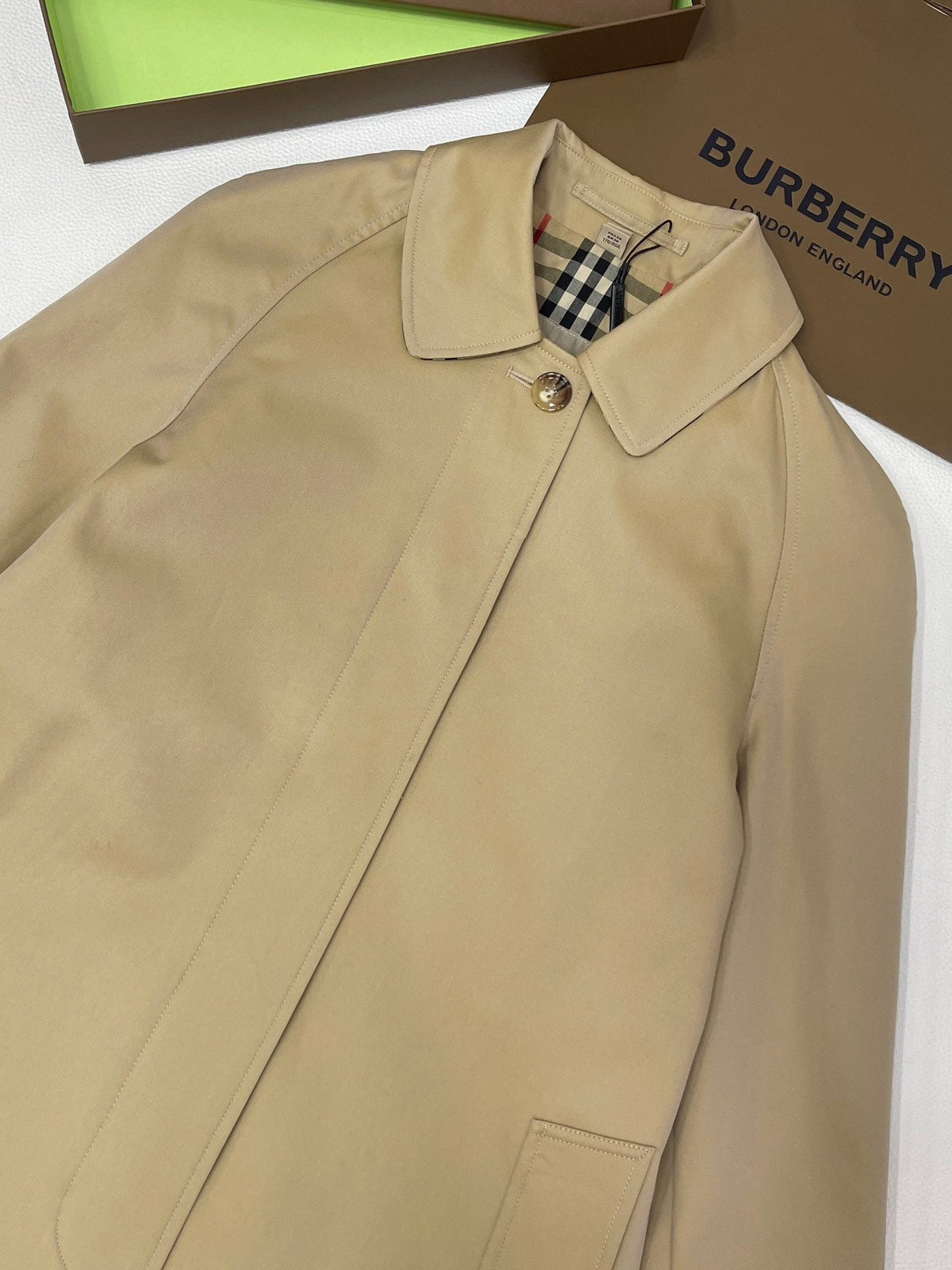 Marineblauer schlichter Baumwoll-Car Coat – Herren