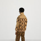 Gg Jacquard Half-zip Jacket – this light matte nylon jacket has a GG jacquard bottom portion and green and red Web – LUX VERSE Luxury Designer Fashion Outlet