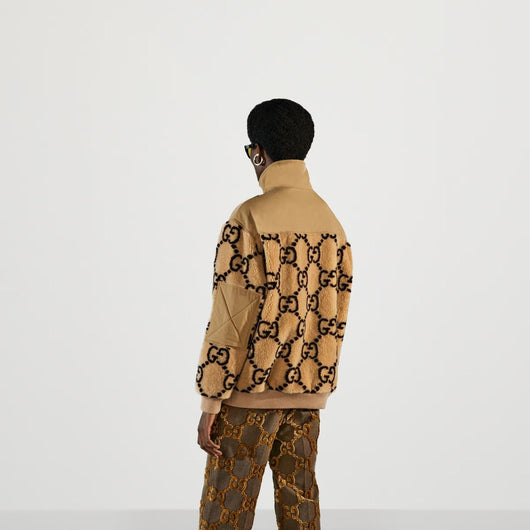 GG JACQUARD HALF-ZIP JACKET - LUX VERSE - Luxury designer fashion outlet