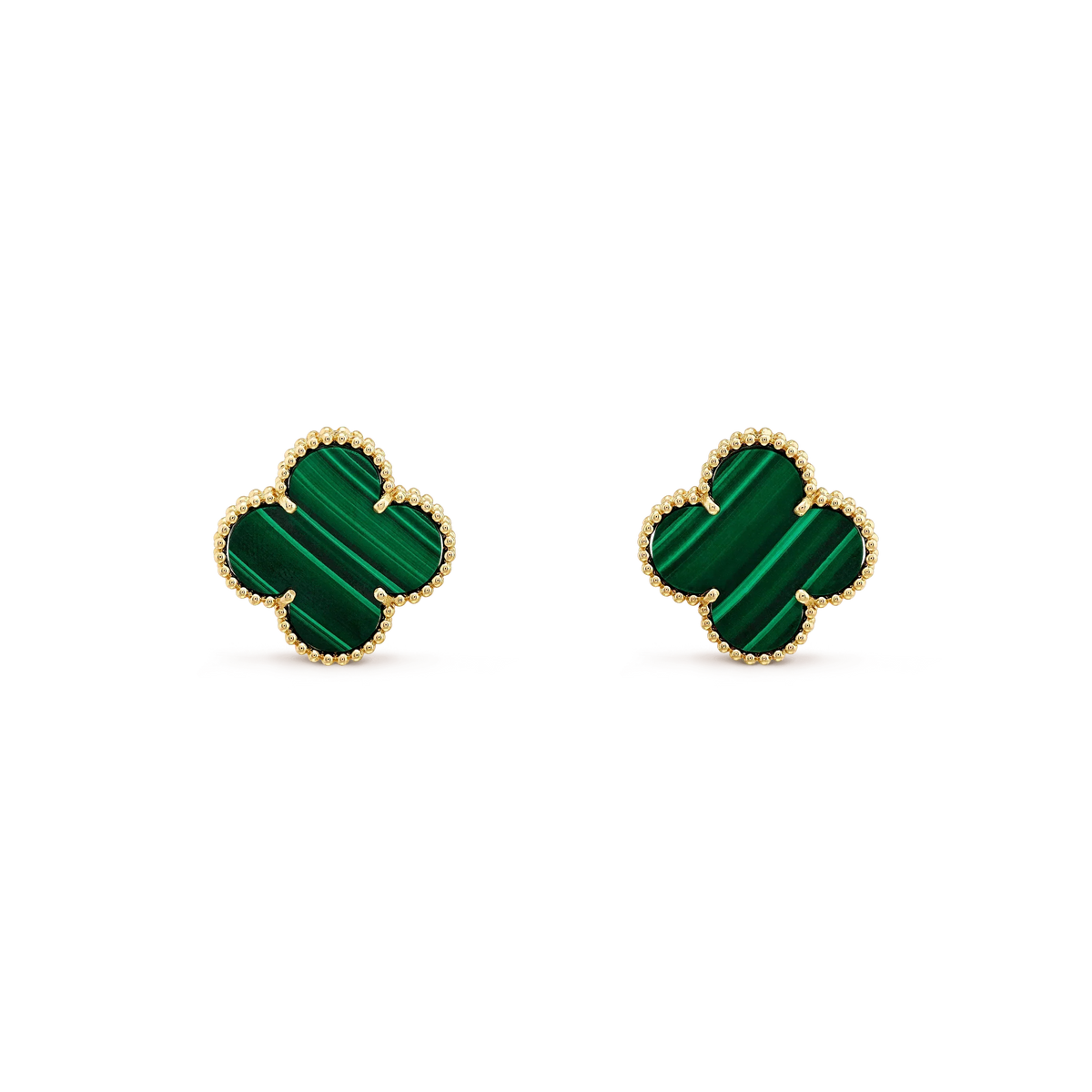 Clover Mini 9.5mm Malachite  Earrings – LUX VERSE Luxury Designer Fashion Outlet