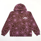 Burgundyfarbener Baumwoll-Pullover mit Webmuster – Herren