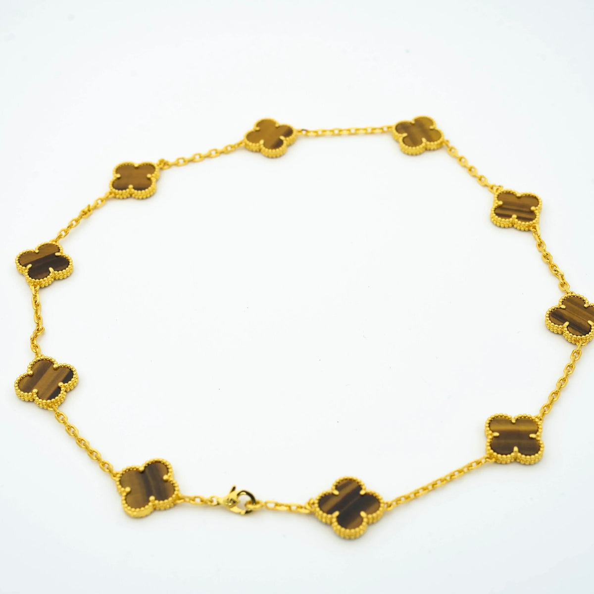 Clover Vintage Tiger Eye Necklace 10 Motifs – LUX VERSE Luxury Designer Fashion Outlet