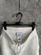 Marineblaue gestreifte Strickshorts – Herren