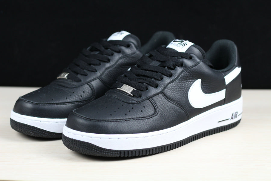 Black Leather White Midsole Low-Top - Men's