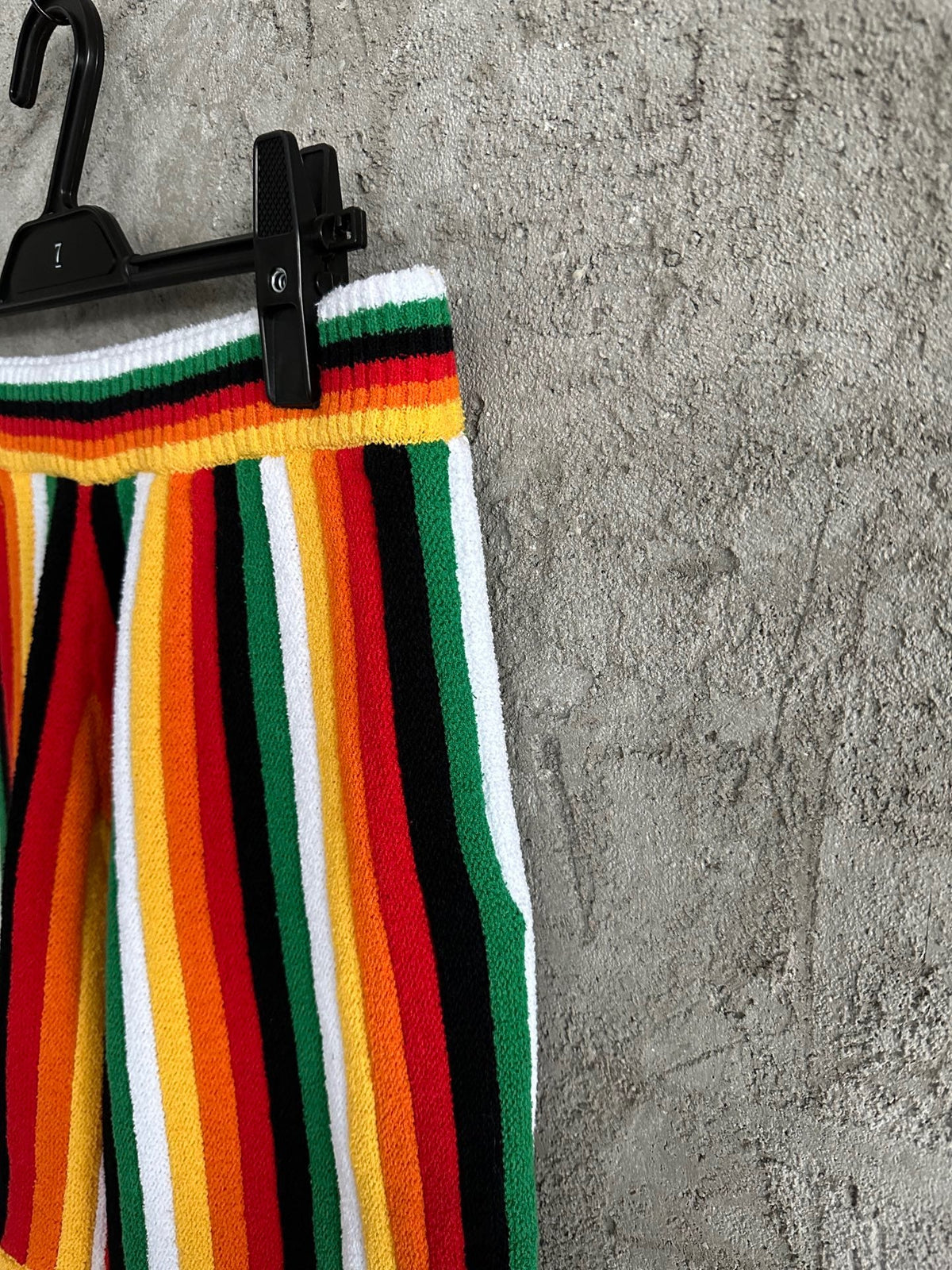 Rainbow Striped Knit Shorts - Men's