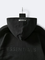 Weißer, unifarbener Reißverschluss-Hoodie aus Baumwolle – Herren