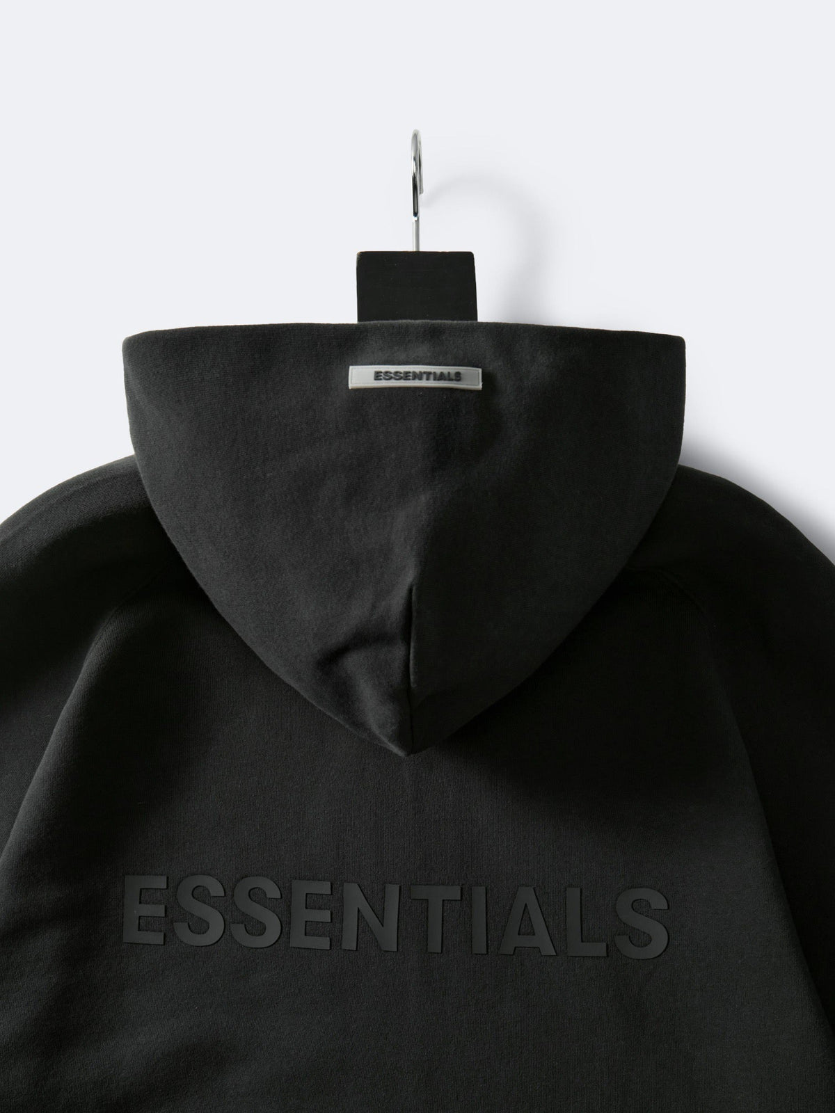 Weißer, unifarbener Reißverschluss-Hoodie aus Baumwolle – Herren