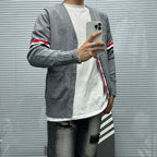 RWB Stripe Cardigan White - Men's