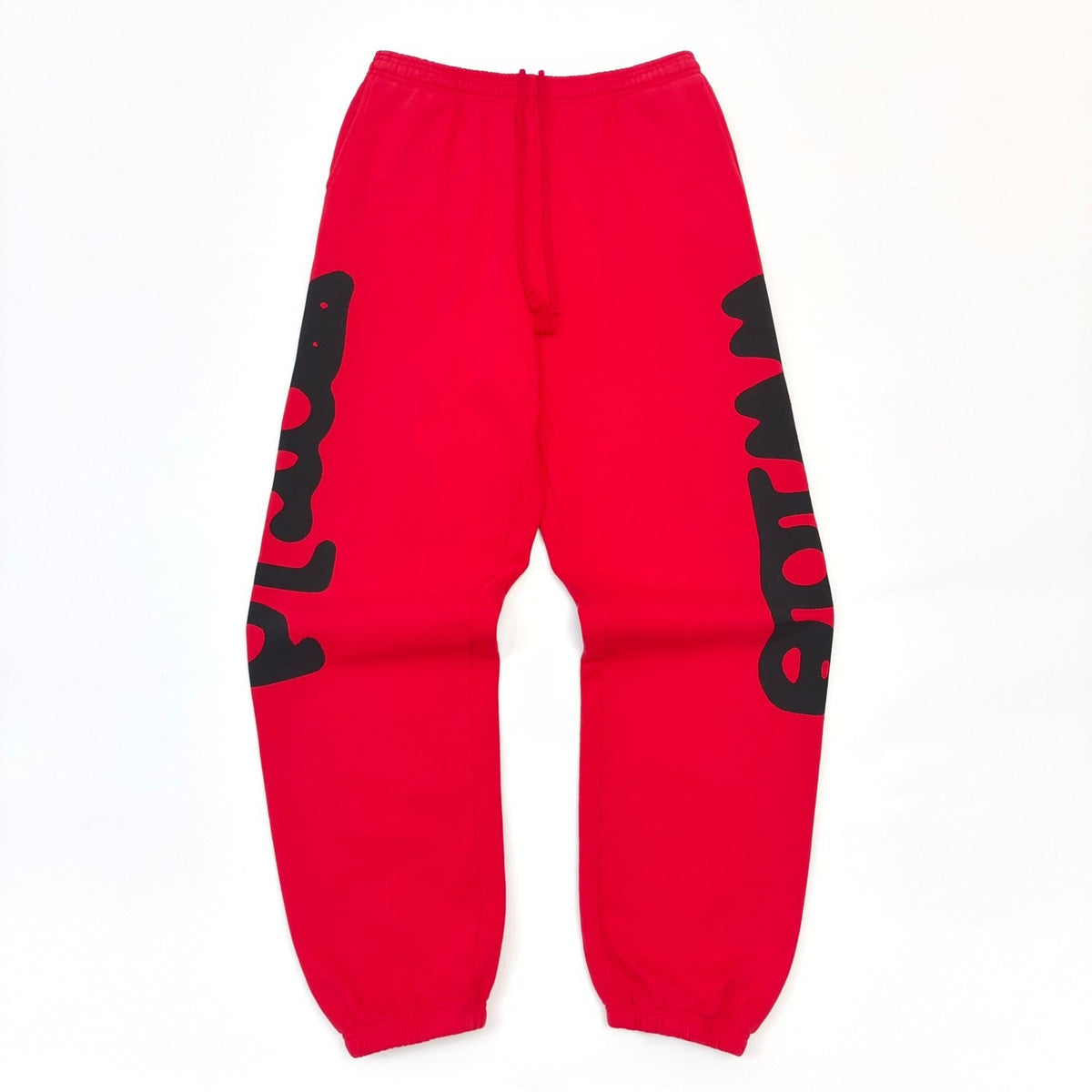 Rote Jogginghose mit seitlichem Print – Herren