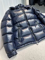 Blaue Pufferjacke – Herren