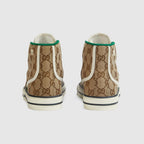 Women's Tennis 1977 high top sneaker – the sneaker is crafted from a monogram canvas that combines with the textured GG – LUX VERSE Luxury Designer Fashion Outlet