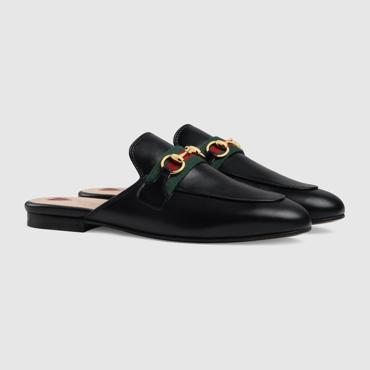 Women's Princetown leather slipper – here, crafted from black leather, the shoe combines two emblematic symbols from – LUX VERSE Luxury Designer Fashion Outlet