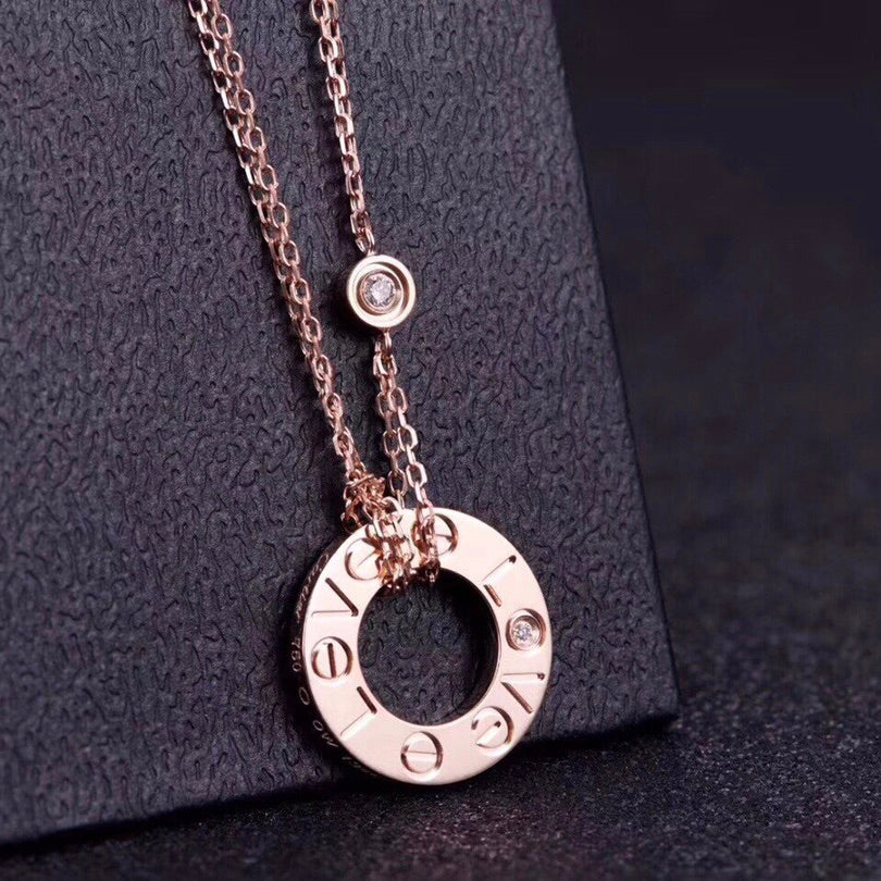 Love Necklace 16mm 2 Diamonds – LUX VERSE Luxury Designer Fashion Outlet