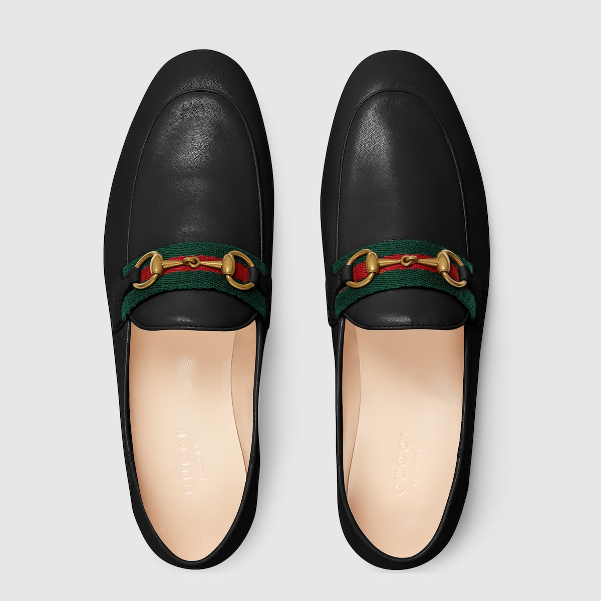 Women's loafer with Web – the black leather loafer has a slim shape with a rounded square toe, completed – LUX VERSE Luxury Designer Fashion Outlet
