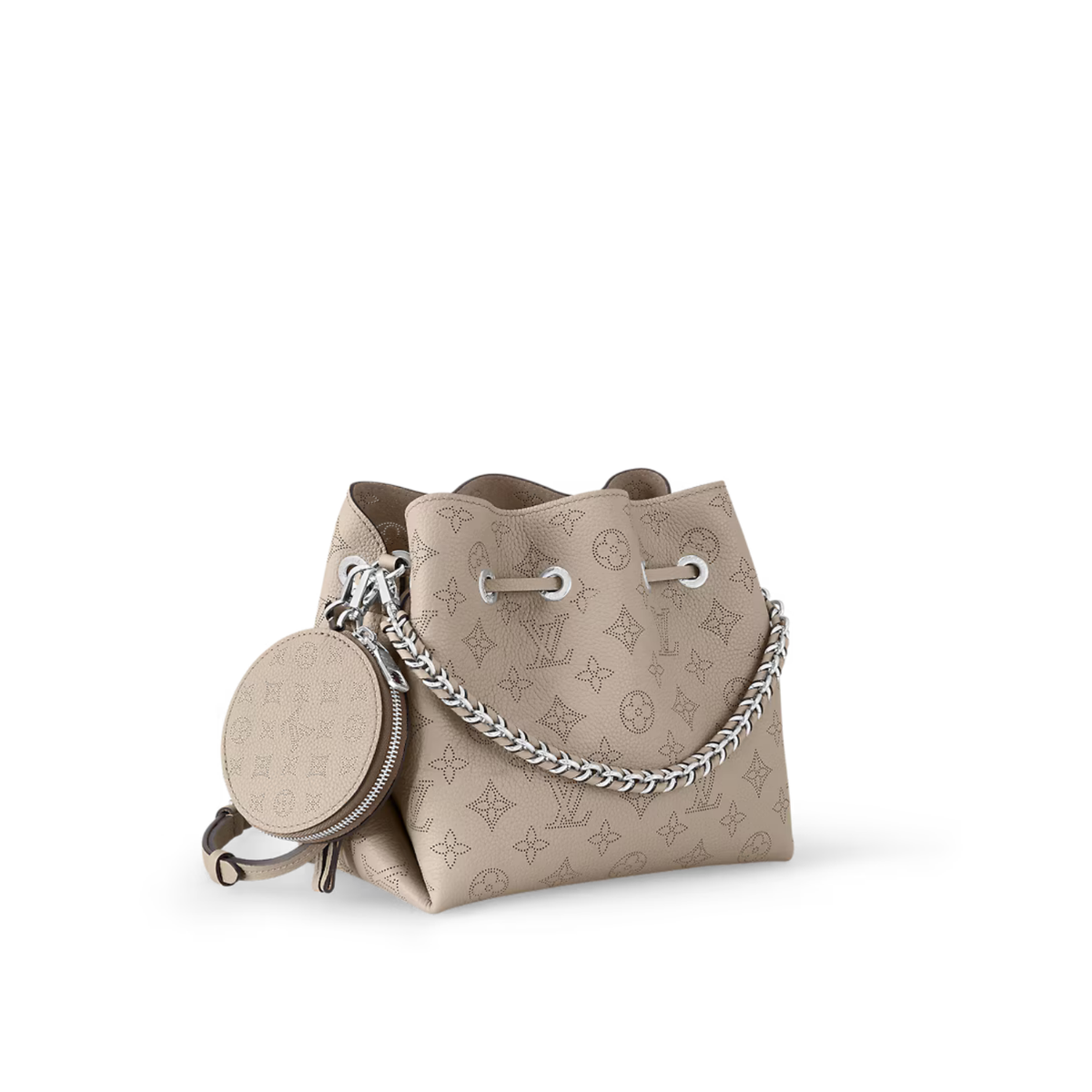 Bella Bucket Bag – the sophisticated leather and metal mixed handle associated with a removable leather – LUX VERSE Luxury Designer Fashion Outlet