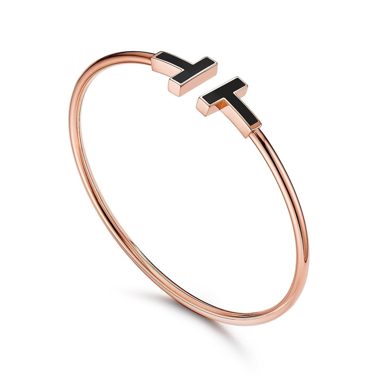 T Bracelet 1.8mm Onyx Rose Gold – LUX VERSE Luxury Designer Fashion Outlet