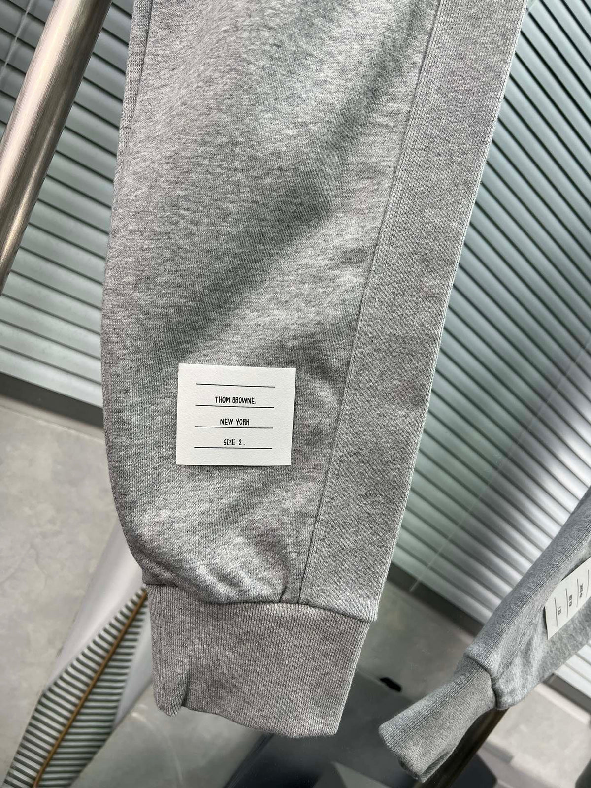 Navy Cotton Bar Stripe Joggers - Men's