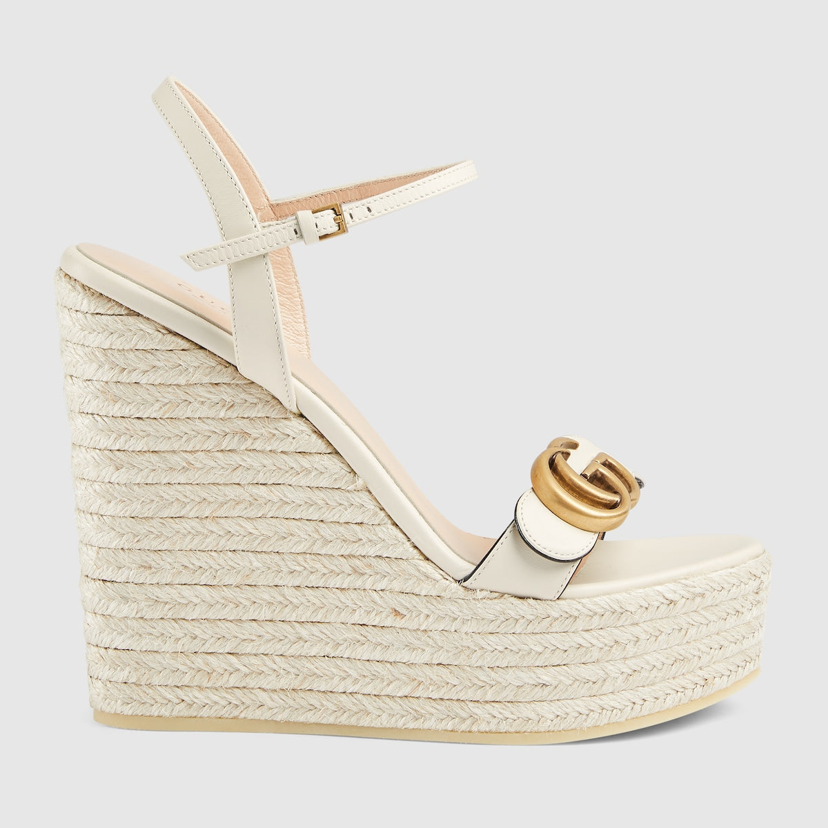 Women's platform espadrille – an essential style, the espadrille sandal is re-introduced in white leather with – LUX VERSE Luxury Designer Fashion Outlet