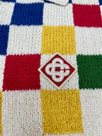 Poloshirt mit Schachbrettmuster - Herren