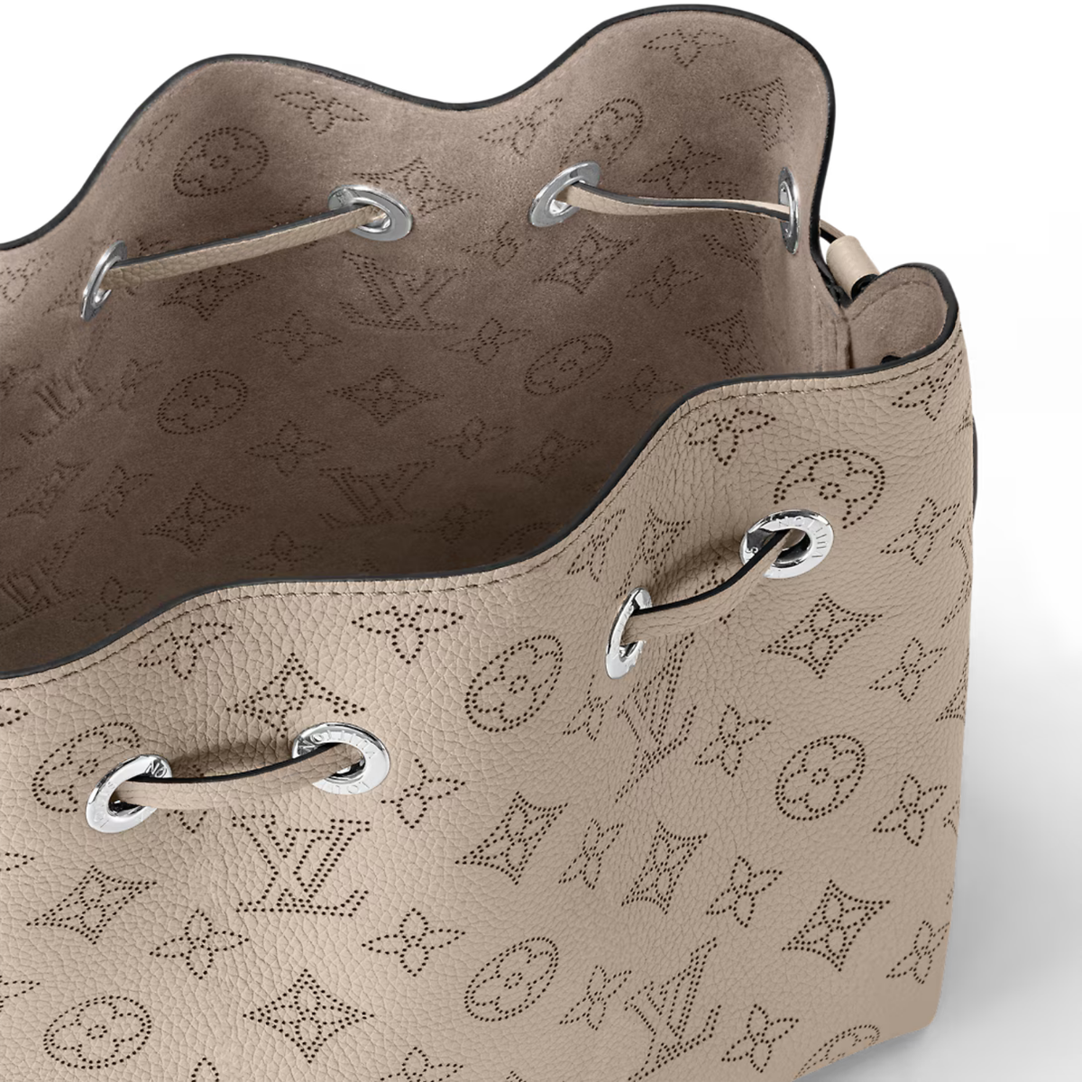 Bella Bucket Bag – unveils the Bella bucket bag in Mahina calf leather with its perforated Monogram – LUX VERSE Luxury Designer Fashion Outlet