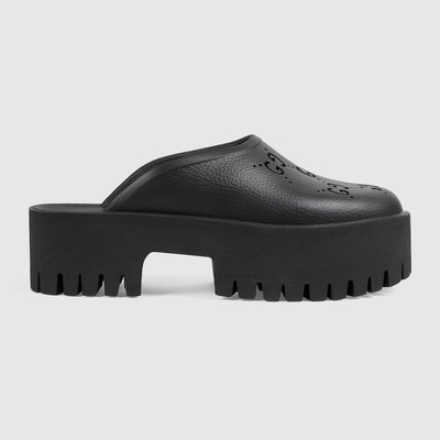 Platform sandal with perforated G