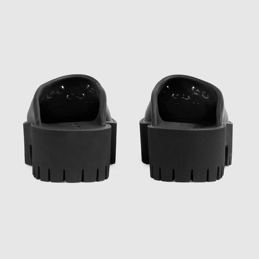 Platform sandal with perforated G