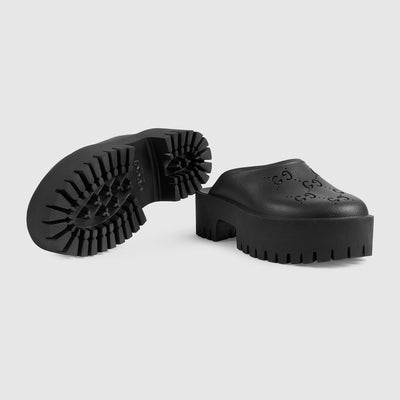 Platform sandal with perforated G
