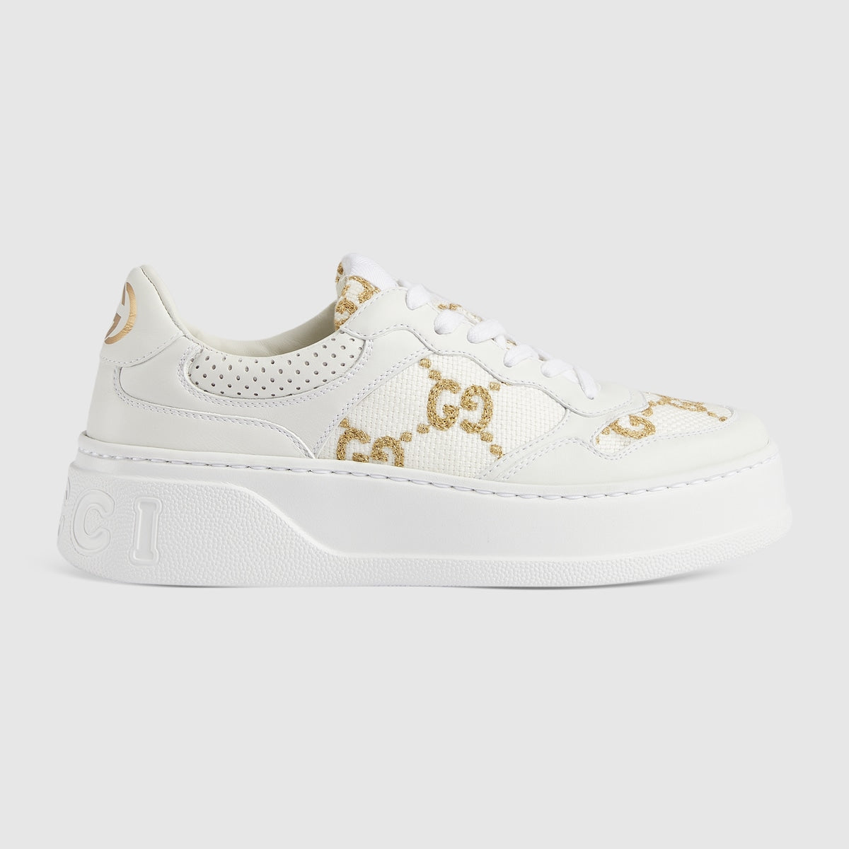 Women's GG rhombi sneaker – first used in the 1970s, the GG logo was an evolution of the original rhombi design – LUX VERSE Luxury Designer Fashion Outlet