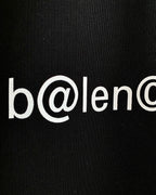 Black Cotton Script Logo Pullover - Men's