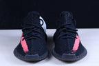 Yeezy Boost 350 V2 Black and Red Sneakers