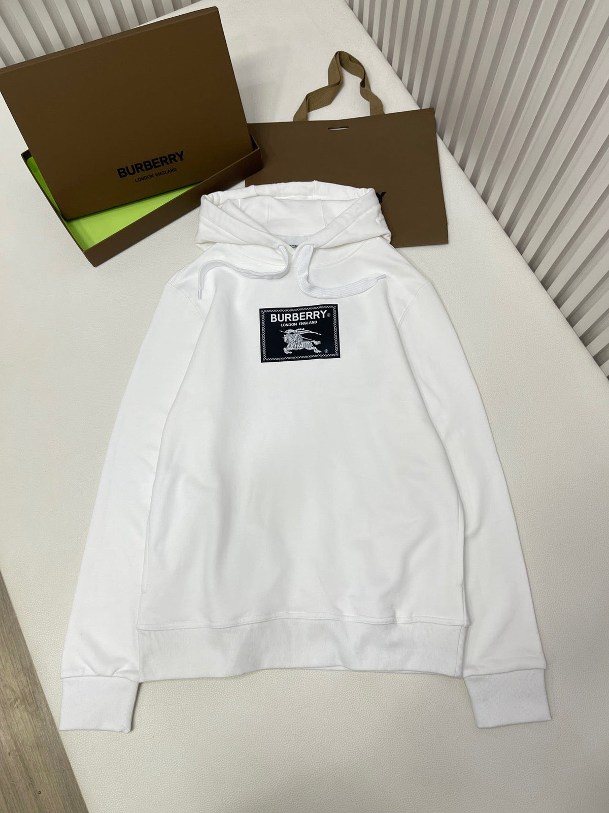 Black Cotton Logo Pullover - Men's