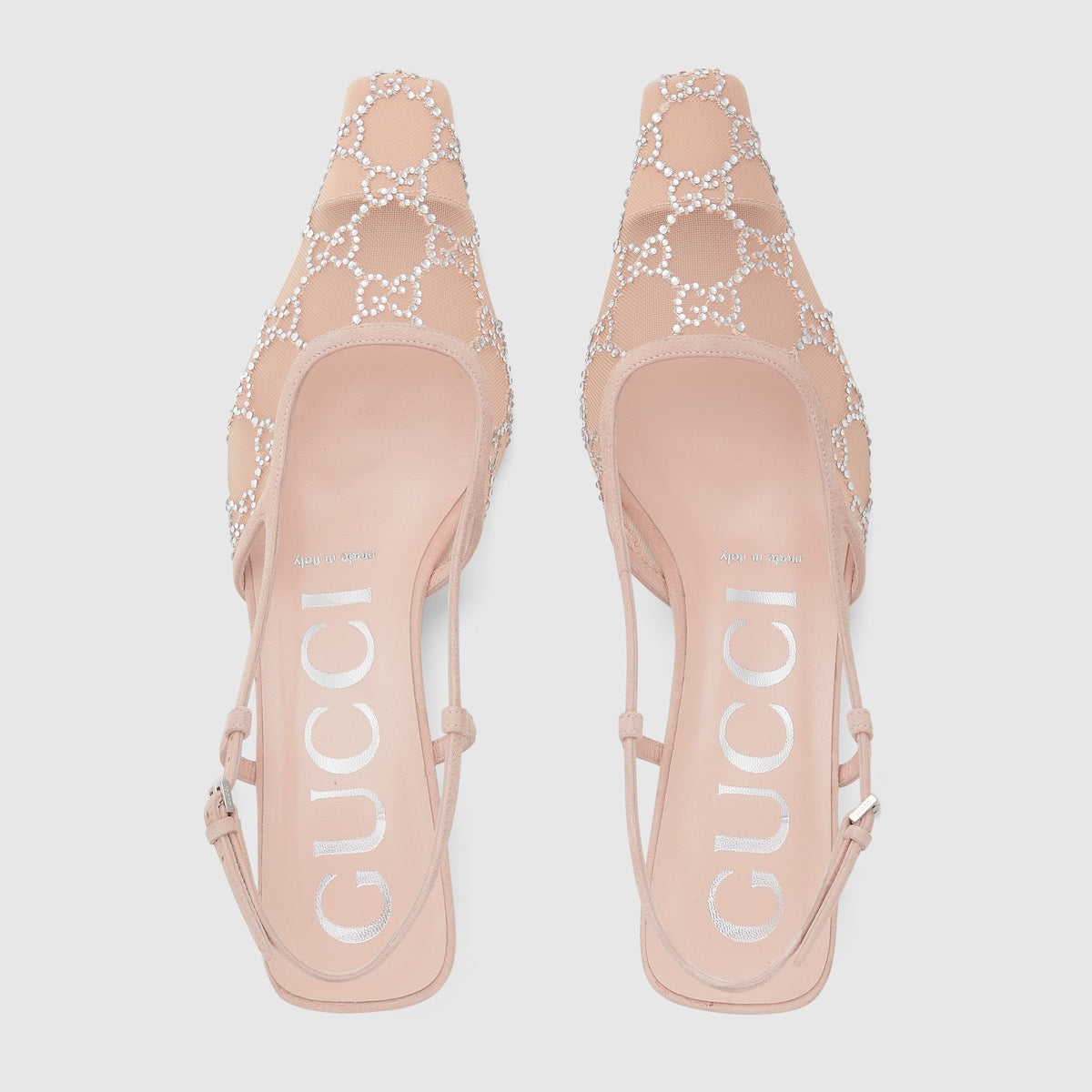 Women's slingback suede pump – the new idea of femininity shows glamorous details, such as lace, crystals and sheer – LUX VERSE Luxury Designer Fashion Outlet