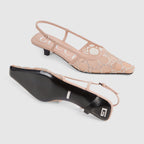 Women's slingback suede pump – the Aria collection takes references from the archives of the'90s and early'2000s, – LUX VERSE Luxury Designer Fashion Outlet