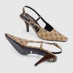 Women's GG canvas slingback pump – the Aria collection takes references from the archives of the'90s and early'2000s, – LUX VERSE Luxury Designer Fashion Outlet