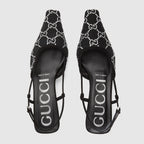 Women's slingback motif pump – the new idea of femininity shows glamorous details, such as lace, crystals and sheer – LUX VERSE Luxury Designer Fashion Outlet