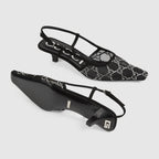 Women's slingback motif pump – the Aria collection takes references from the archives of the'90s and early'2000s, – LUX VERSE Luxury Designer Fashion Outlet