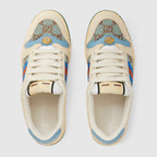 Women's Screener sneaker with crystals – a new play on the House's monogram, this pair of sneakers is crafted from GG canvas – LUX VERSE Luxury Designer Fashion Outlet
