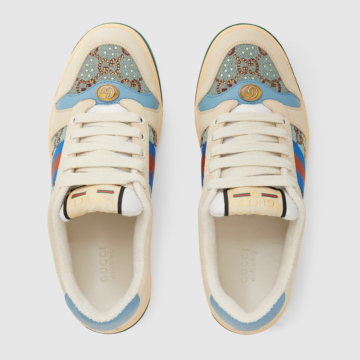 Women's Screener sneaker with crystals – a new play on the House's monogram, this pair of sneakers is crafted from GG canvas – LUX VERSE Luxury Designer Fashion Outlet