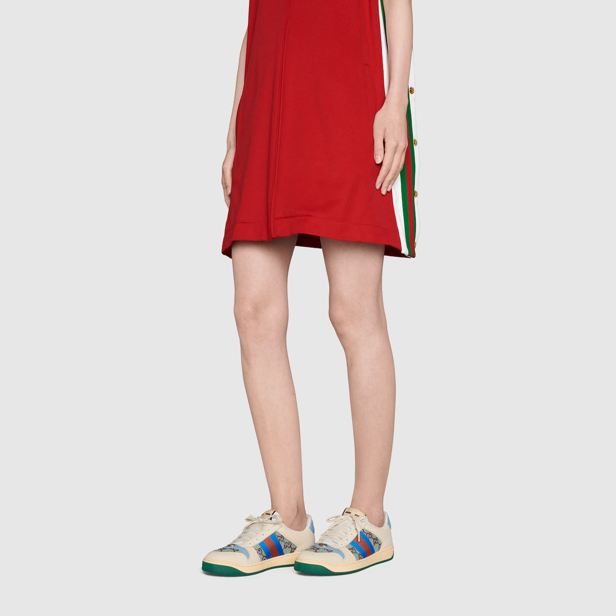 Women's Screener sneaker with crystals – a new play on the House's monogram, this pair of sneakers is crafted from GG canvas – LUX VERSE Luxury Designer Fashion Outlet